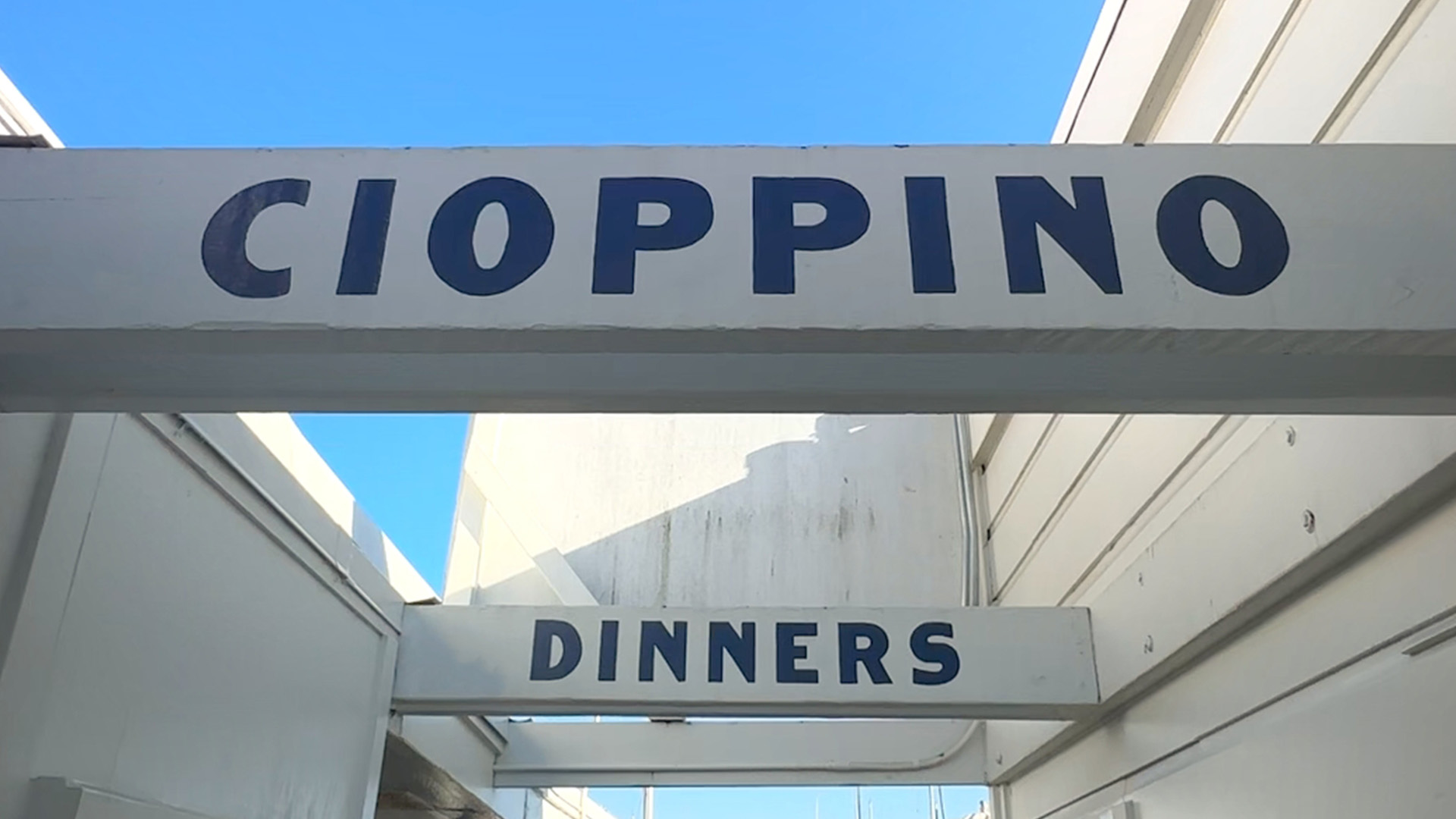 Cioppino Sign at Sam's Anchor Cafe